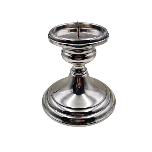 Gorham Silver Candle Holder Plate Original YC3006 Weighted Approx  3.5 In. High - Picture 1 of 7